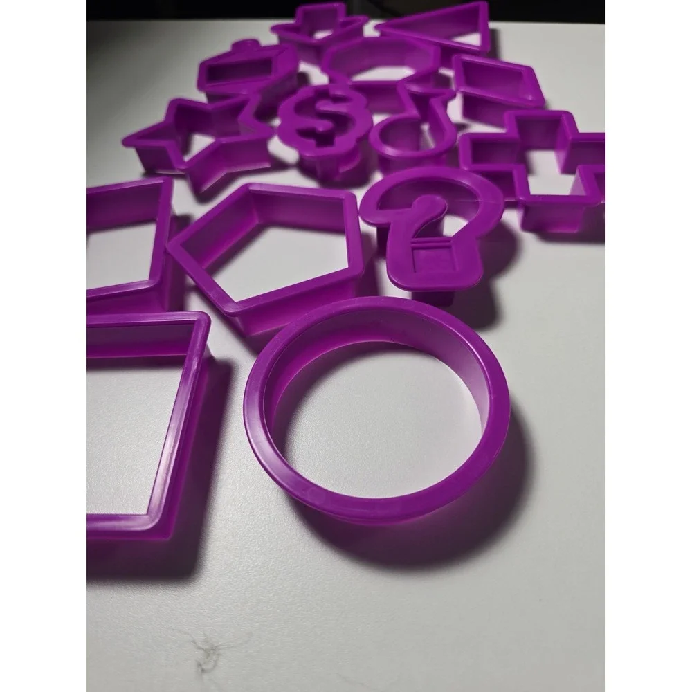 14‎ Plastic Cookie Cutters Shapes Math Music Note Dollar Sign Arrow Square Star